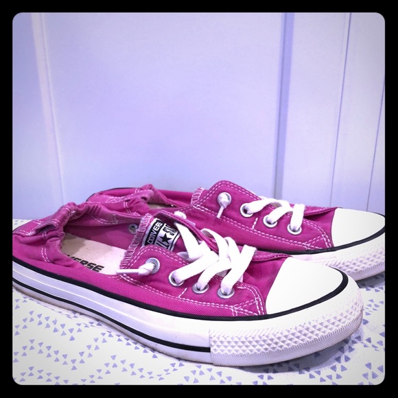 pink converse slip ons